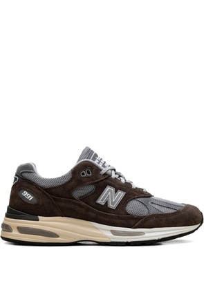New Balance 991v2 logo-patch sneakers - Brown