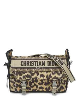 Christian Dior Pre-Owned Diorcamp leopard-print shoulder bag - Brown