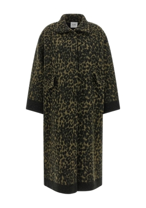 Nude Animalier high-neck coat - Green
