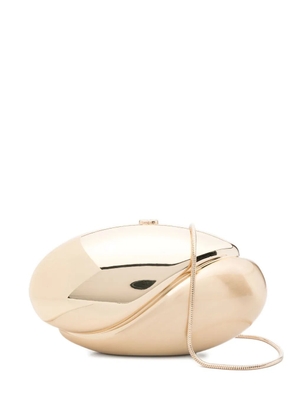 Simkhai Ameera metallic-effect oval clutch - Gold