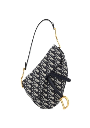 Christian Dior Pre-Owned Saddle Handbag Oblique Canvas Medium shoulder bag - Blue