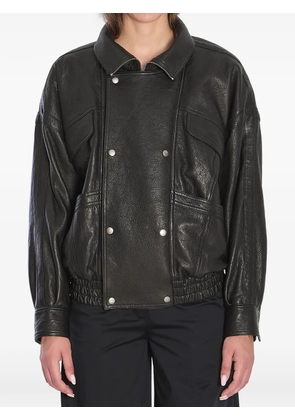 Saint Laurent buttoned leather jacket - Black