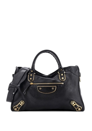 Balenciaga Pre-Owned City Classic Metallic Edge Bag Leather Medium satchel - Black