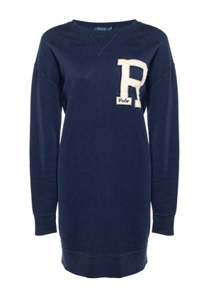 Polo Ralph Lauren Vintage embroidered-logo mini dress - Blue