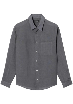 A.P.C. patch-pocket shirt - Grey
