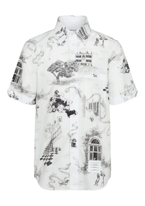 Thom Browne toile-print short-sleeve shirt - White
