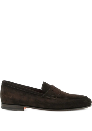 Santoni Carlos suede loafers - Brown