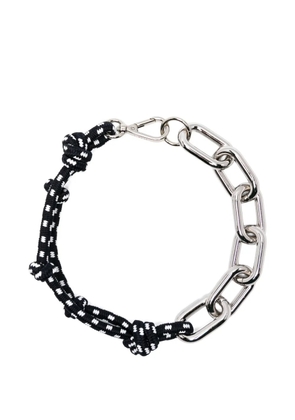 Plan C knotted chain-detail necklace - Silver