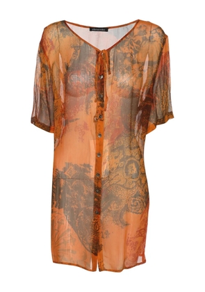 ELENA MIRO` chiffon shirt - Orange