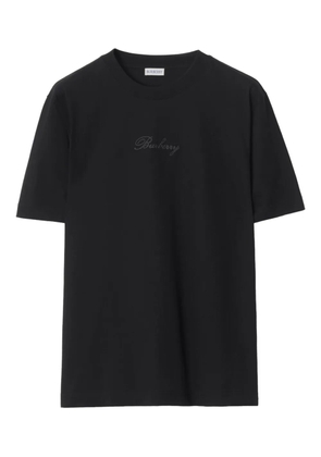 Burberry cursive logo cotton T-shirt - Black