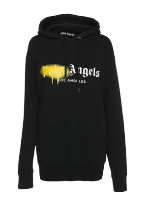 Palm Angels logo knit hoodie - Black