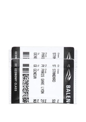 Balenciaga passport boarding leather cardholder - White