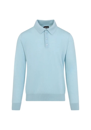 Giorgio Armani long-sleeve polo shirt - Blue