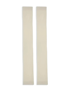 SA SU PHI ribbed silk gloves - Neutrals