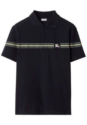 Burberry striped cotton polo shirt - Black