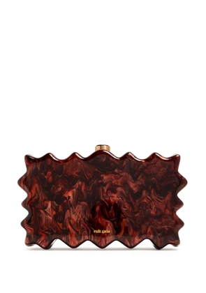 Cult Gaia Paloma marbled clutch bag - Brown
