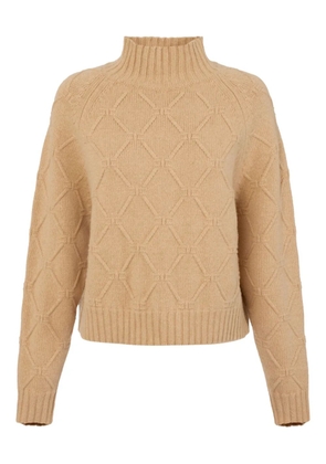 Elisabetta Franchi diamond-pattern turtleneck sweater - Neutrals