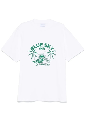BLUE SKY INN Green Wave T-shirt - White
