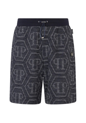 Philipp Plein monogram shorts - Blue