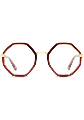 Chloé Eyewear geometric frame glasses - Red