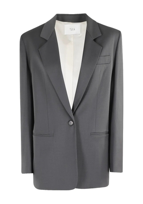 Tela single-breasted notched-lapel blazer - Grey