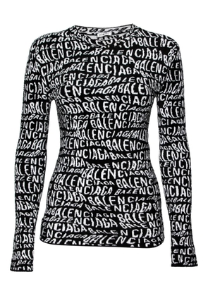 Balenciaga Pre-Owned logo-print top - Black