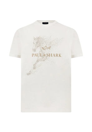 Paul & Shark Year of the Horse printED cotton T-shirt - White