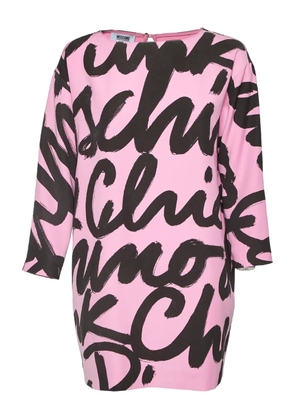 Moschino Pre-Owned pre-owned graffiti-print mini dress - Pink