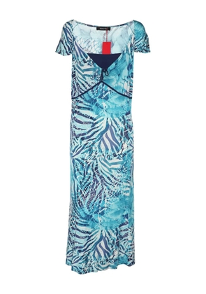 ELENA MIRO` printed midid dress - Blue