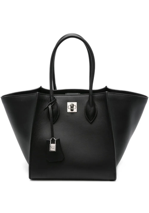 Ermanno Scervino Maggie turn-lock leather tote bag - Black