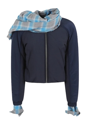 MARBELL Kirsten zip fitted jacket - Blue
