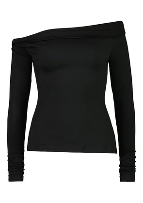 Paris Georgia Elemental Manahou asymmetric off-shoulder top - Black