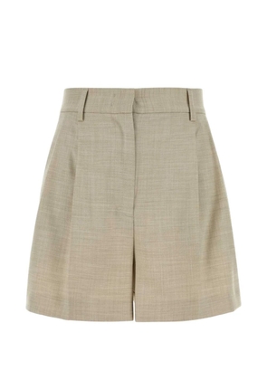 THE ANDAMANE Masha melange stretch shorts - Neutrals