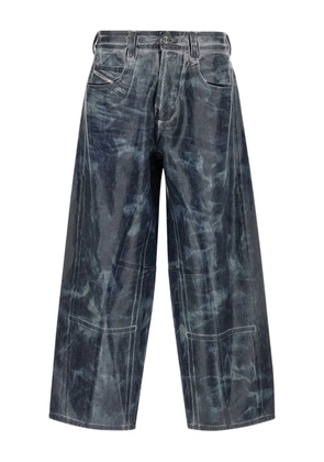Diesel stonewashed silicone-cast jeans - Grey