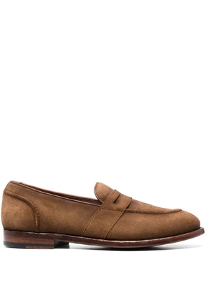 Officine Creative Temple suede Penny loafers - Brown