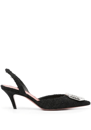 Amina Muaddi Camelia 105mm crystal-buckle pumps - Black
