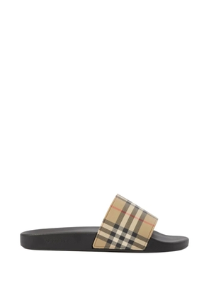 Burberry check slides - Neutrals