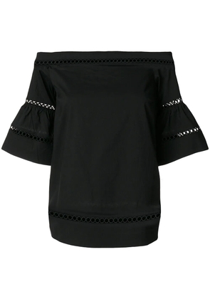 Michael Michael Kors embroidered off shoulder top - Black