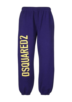 DSQUARED2 logo-print cotton track pants - Purple