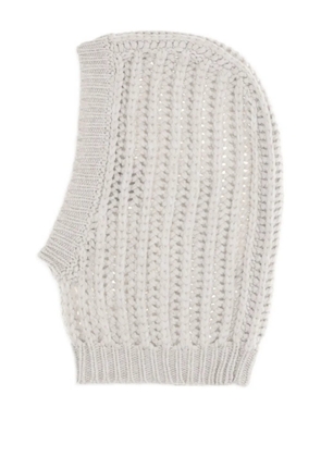 Brunello Cucinelli ribbed balaclava - Grey