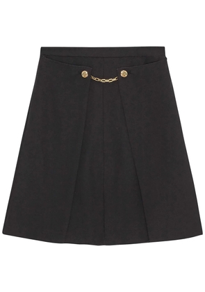 GANNI tailored twill midi skirt - Black