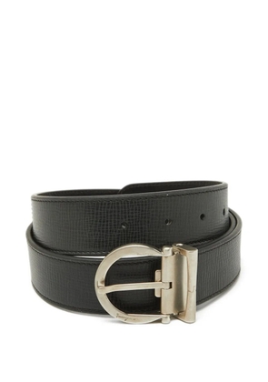 Ferragamo Pre-Owned textured leather belt - Black