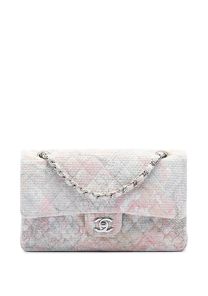 CHANEL Pre-Owned 2009-2010 Medium Classic Tweed Camellia Double Flap shoulder bag - Pink
