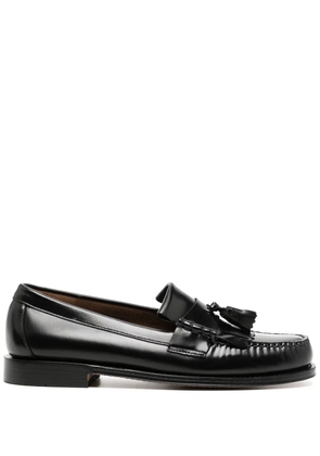 G.H.Bass flat sole leather loafers - Black