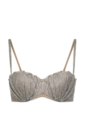 Giuseppe Di Morabito crystal-embellished bra - Silver