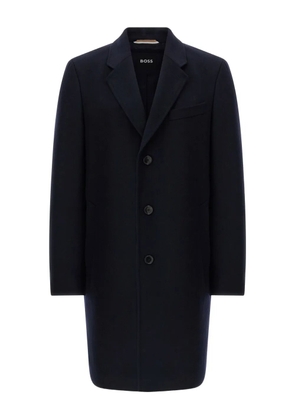 BOSS button single-breasted coat - Blue