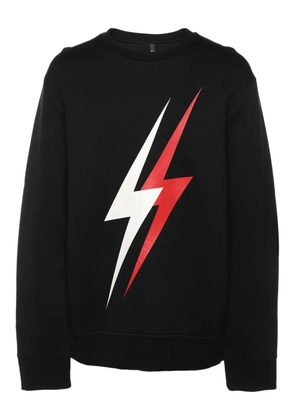 Neil Barrett lightning-bolt graphic sweatshirt - Black