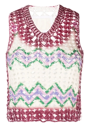 PONDER.ER cut-out crew-neck tank top - Multicolour
