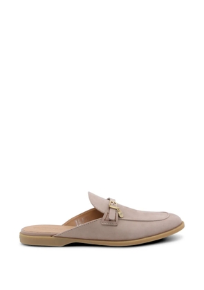 Tod's logo-plaque mules - Neutrals