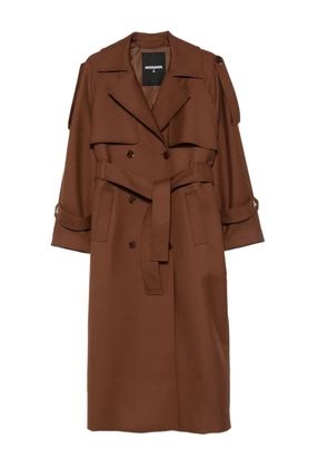 Patrizia Pepe double-breasted belted trench coat - Brown